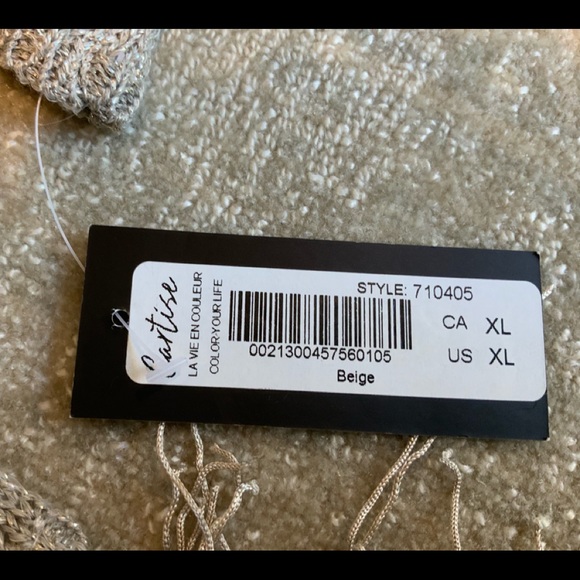 NEW CARTISE GOLD TAUPE OPEN FRONT SWEATER SZ XL - Picture 3 of 5